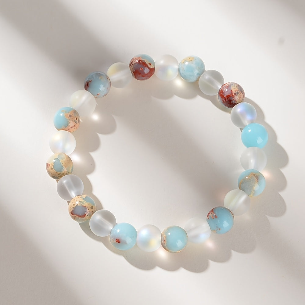 3 Styles Optional, Semitic Style Handmade Colored Suzhou Stone Lucky Bracelet, Attracting Career, Love And Wealth Jewelry, Suitable for Women'S Daily Wear, Party And Beach Party, Stackable, Unisex Jewelry