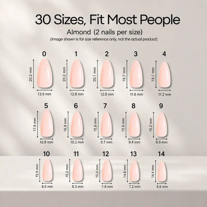 30PCS Black and Nude French Tip Press-On Nails, Polished Almond Shape Set Including Glue Tabs & Nail File, Press-On Wear Ready for Daily Wear, Wedding