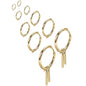 5 Pairs 14K Gold Plated Huggie Small Hoop Earrings Set for Women Men, Hypoallergenic Hoop Earrings for Cartilage, Lightweight Stackable Earrings for Sensitive Ears