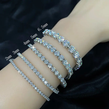 GEMSME Unisex Cubic Zirconia Brass Round Cut Waterproof Tennis Bracelet - Casual Jewelry for Women, Hiphop Chain Accessory, Anniversary/Birthday/Daily Gift for Him, High-Quality Sohochic Piece