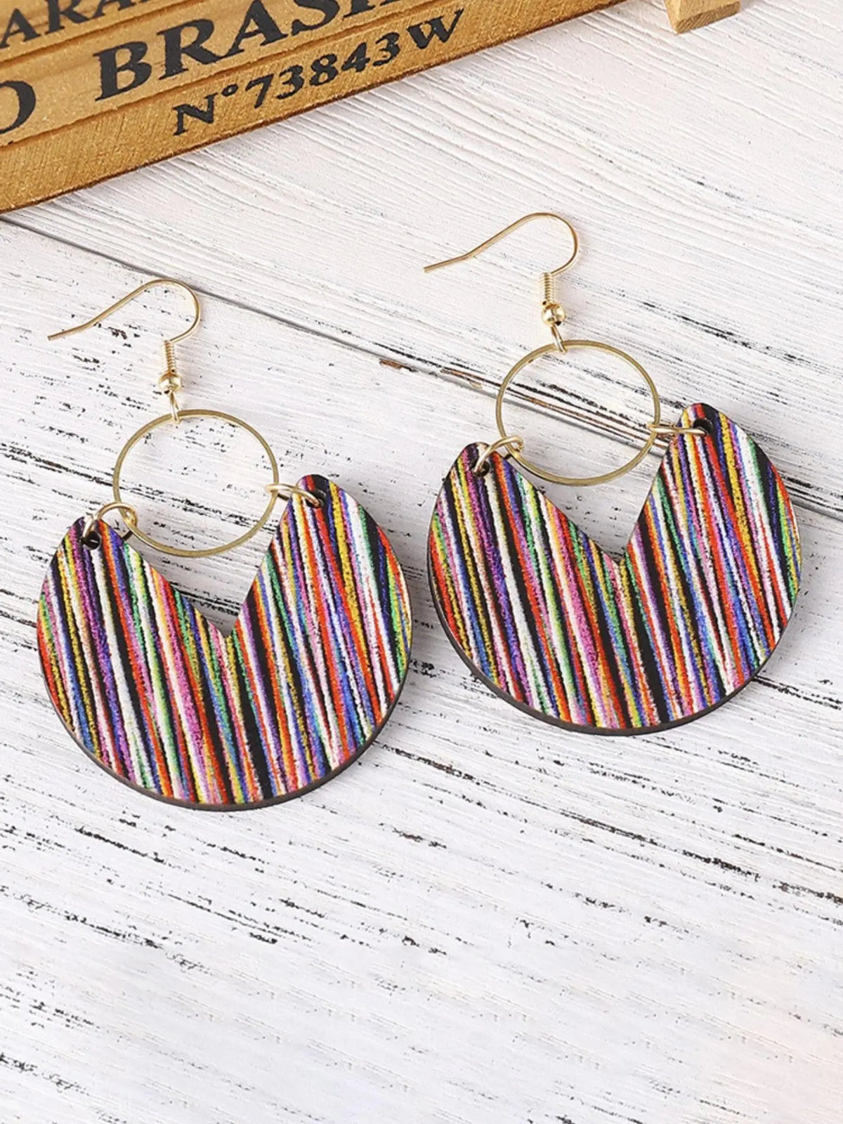 Boho Style Striped Pattern Dangle Earrings, High Quality Earrings, Fashion Summer Jewelry for Women, Daily Clothing Decor, Pride 2025, LGBTQ, Trendy All-match & Exquisite Jewelry for Birthday Gift