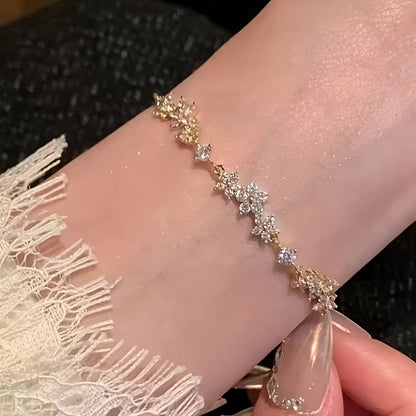 French Dreamy Floral Garden Bracelet Women'S Korean Sweet Date Ins Style Jewelry