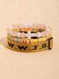 Wwjd Beaded Bracelet With Cross Charm, Exquisite Religious Jewelry Gift For Birthday, Cross Bracelets