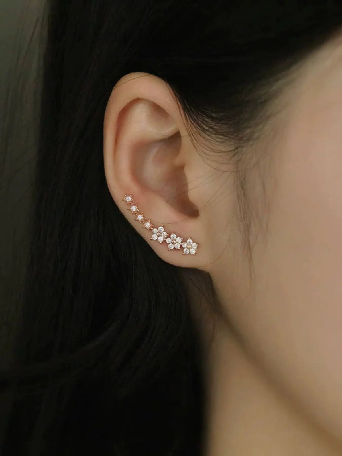 Elegant Fashionable Rhinestone Decorated Daily Gift Earrings for Women & Girls, Trendy All-match & Exquisite Jewelry for Birthday Gifts