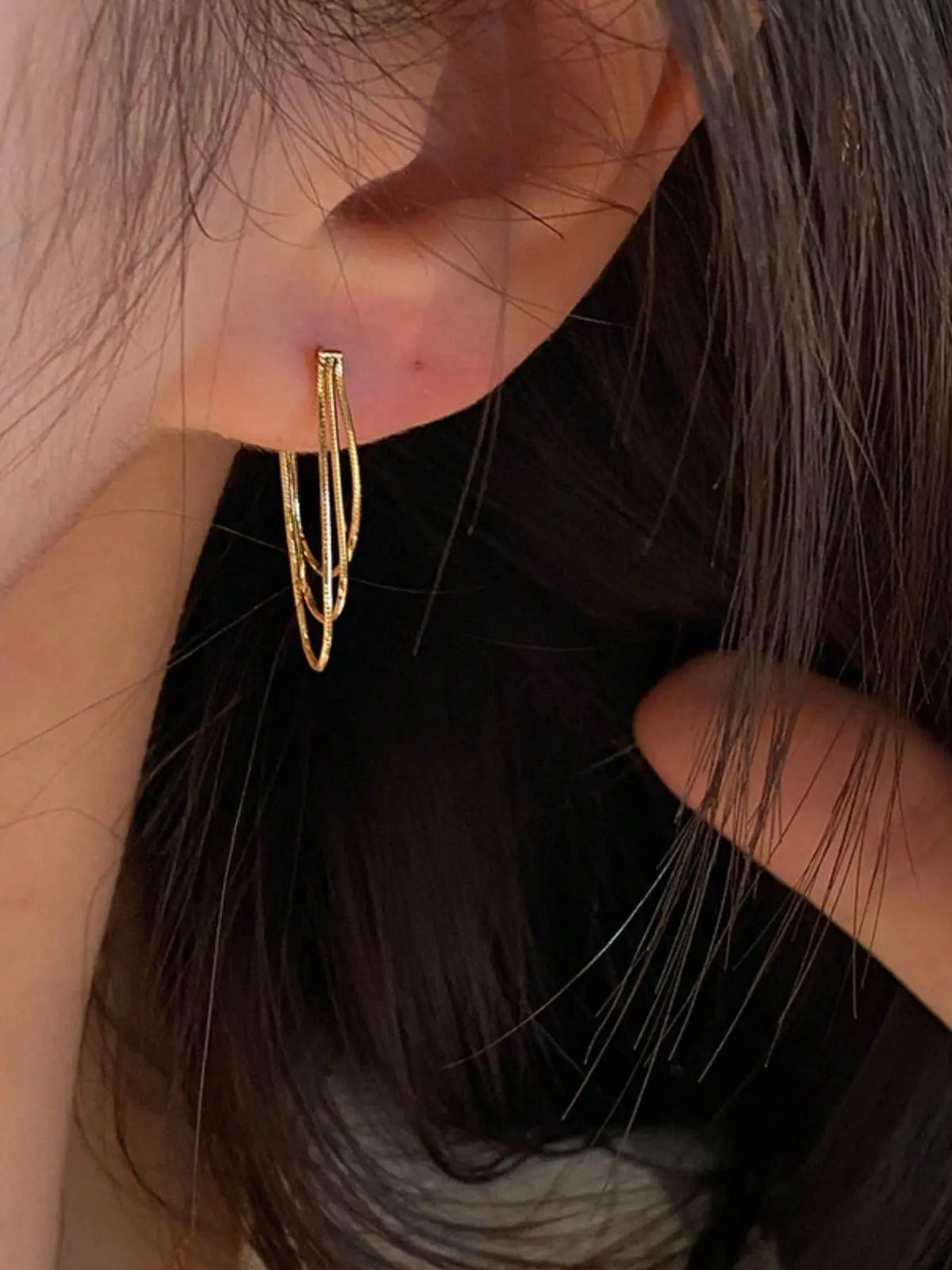 1 Pair Metal Chain Earrings, European & American Style Personalized Fashion Long Earrings Elegant Minimalist Good Earrings For Women & Girls, Travel, Wedding, Party Accessories, Birthday, Christmas Gift 2026