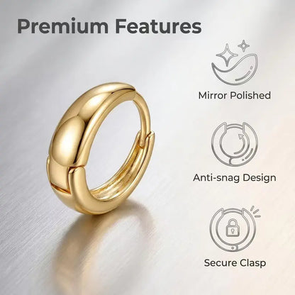Women's 18K Gold Mini Hoop Earring Stacking Set - Tarnish Free, Anti-Fading, Comfortable, Versatile, Elegant, High-Quality Costume Jewelry with Evil Eye Protection, Bling Effect, Fake Piercing Style, for Daily Wear & Parties, Exquisite Gift
