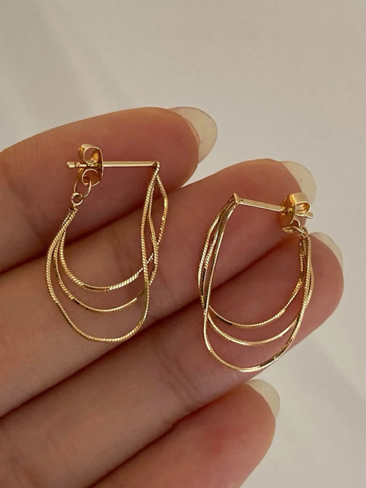 1 Pair Metal Chain Earrings, European & American Style Personalized Fashion Long Earrings Elegant Minimalist Good Earrings For Women & Girls, Travel, Wedding, Party Accessories, Birthday, Christmas Gift 2026