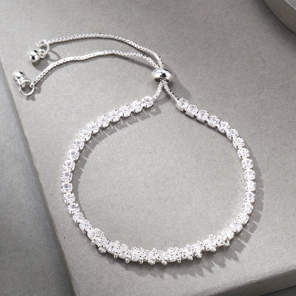 Elegant Fashion Rhinestone-Encrusted Bracelet for Women, Holiday Birthday Date Party Vacation Shopping Daily Commute Accessory