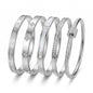 5PCS Waterproof Titanium Steel Bracelet Set for Women, Rhinestone Stackable Bracelets, Minimalist Gold Silver Wrist Jewelry, Elegant Fashion Bracelets for Everyday Wear, Gift for Women