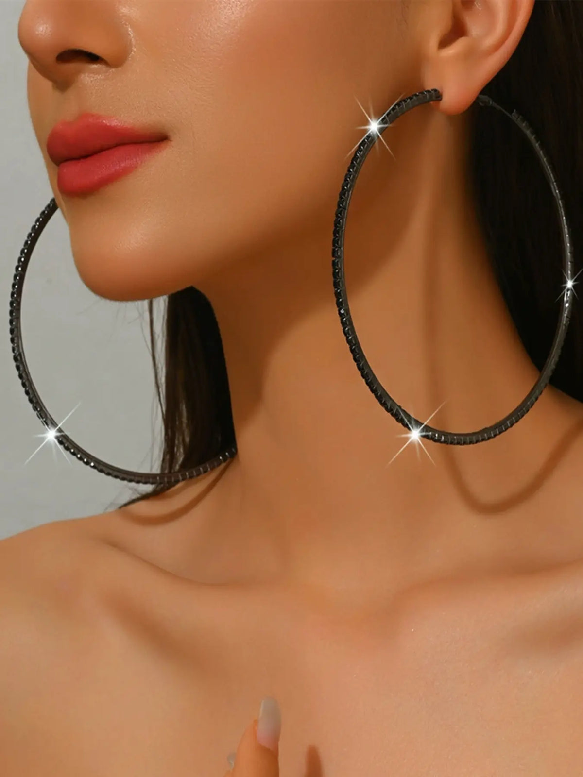 Women's Geometric Circle Earrings Set, Silver Color &, Casual Style, Elegant Hoop Earrings, All Season Wear, Perfect for Weddings & Parties, Hoop Earring Sets, Circle Shape Earrings, Fashionable Earrings, Earrings Hoops