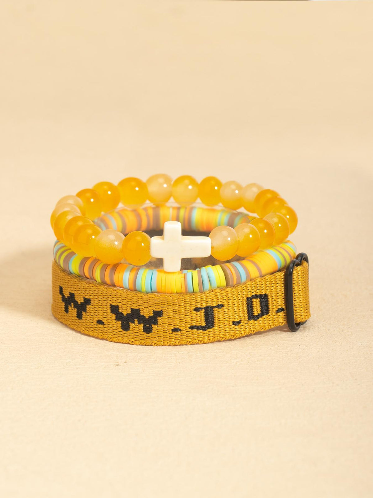 Wwjd Beaded Bracelet With Cross Charm, Exquisite Religious Jewelry Gift For Birthday, Cross Bracelets
