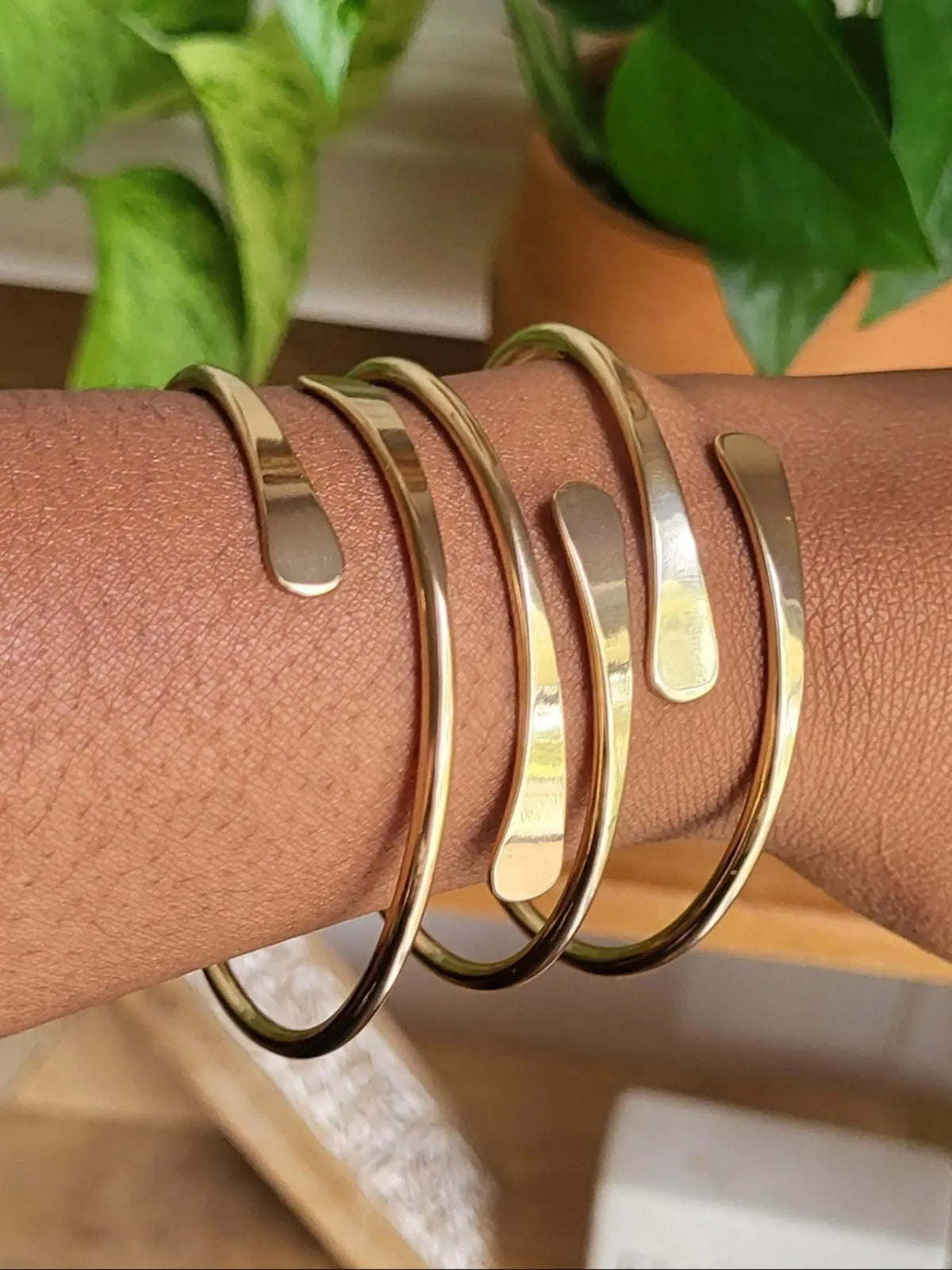 Vintage Bohemian Style Open Cuff Bangle, Fashionable Adjustable Stackable Bracelet for Women & Men, Trendy All-Match Exquisite Jewelry, Birthday Gift Set, Cuff Bangles Bracelets
