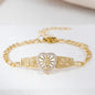 1pc of Women'S Fashion Bracelet, Charming, Easy And Exquisite Synthetic Zirconia Inlaid Hollow Love Heart Portrait Decoration Metal Chain Bracelet, Party Banquet Jewelry Additions, Friendship Gift