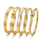 5PCS Waterproof Titanium Steel Bracelet Set for Women, Rhinestone Stackable Bracelets, Minimalist Gold Silver Wrist Jewelry, Elegant Fashion Bracelets for Everyday Wear, Gift for Women