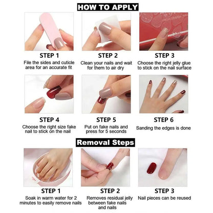 24pcs Long Almond Press-On Nails, Nude Cat Eye, French Tip, Butterfly Design, Acrylic, Includes Jelly Glue and Nail File, Fall Winter Essential