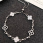 A Light Luxury, High-end, Exquisitely Inlaid Synthetic Zirconia Lucky Flower Bracelet, Suitable for Women to Wear Daily, to Banquets, and as a Holiday Gift