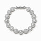 Halo Tennis Bracelet for Women, Sparkling Linked Statement Jewelry for Weddings and Evening Wear