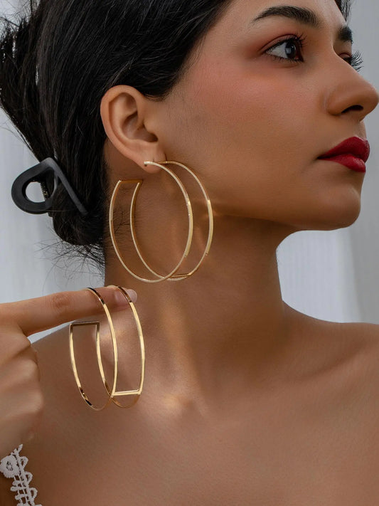 Simple Open Cuff Hoop Earrings, Fashionable Earrings for Women, Trendy Versatile & Exquisite Jewelry for Birthday Gift, Casual Trendy Jewelry, Fashion Ear Accessories