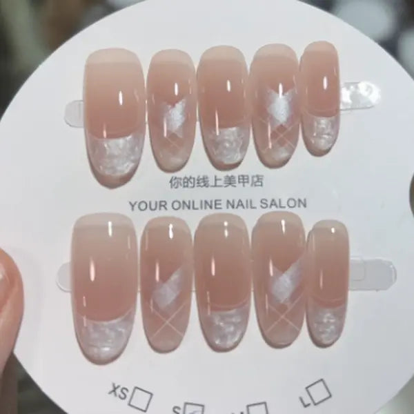 Handmade Press On Nails, Reusable Removable False Nail Art for Women