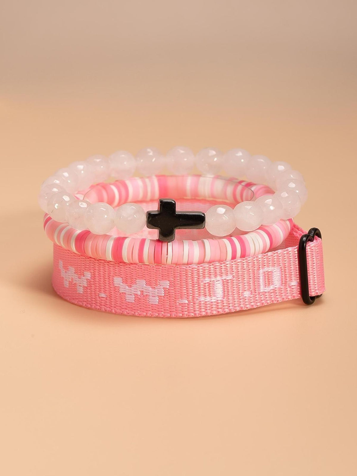 Wwjd Beaded Bracelet With Cross Charm, Exquisite Religious Jewelry Gift For Birthday, Cross Bracelets