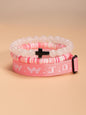 Wwjd Beaded Bracelet With Cross Charm, Exquisite Religious Jewelry Gift For Birthday, Cross Bracelets