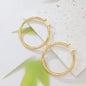 Women's Elegant Twisted Gold Shiny Huggie Earrings - Faceted Diamond-Cut Textured, Lightweight Comfortable Female Costume Jewelry, Earrings for Women for Party & Daily Wear, Gold Shiny Earrings