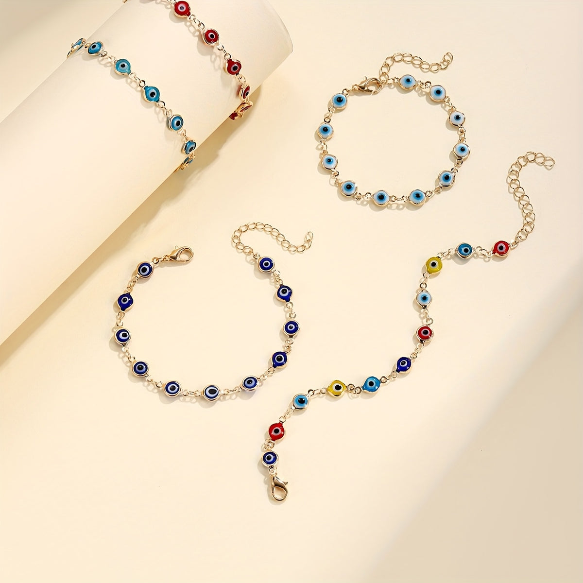 Multi-Color Eye Element Adjustable Bracelet, Balancing Fashion And Individuality. Flexible Adjustable Design, Suitable for Various Wrists, Injecting Unique Style Into Your Look, Easily Handling Different Occasions