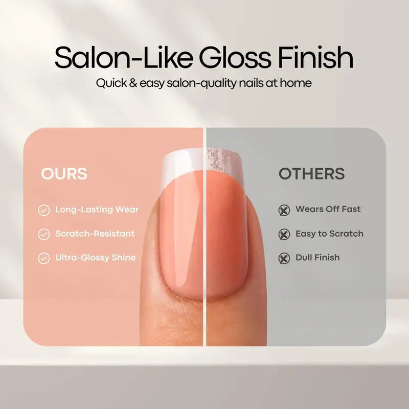 30PCS Black and Nude French Tip Press-On Nails, Polished Almond Shape Set Including Glue Tabs & Nail File, Press-On Wear Ready for Daily Wear, Wedding
