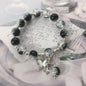 1pc Fashionable Elegant Exquisite Girly Style Double Butterfly Glass Bead Bracelet, Suitable for Spring Summer Wear And Gift