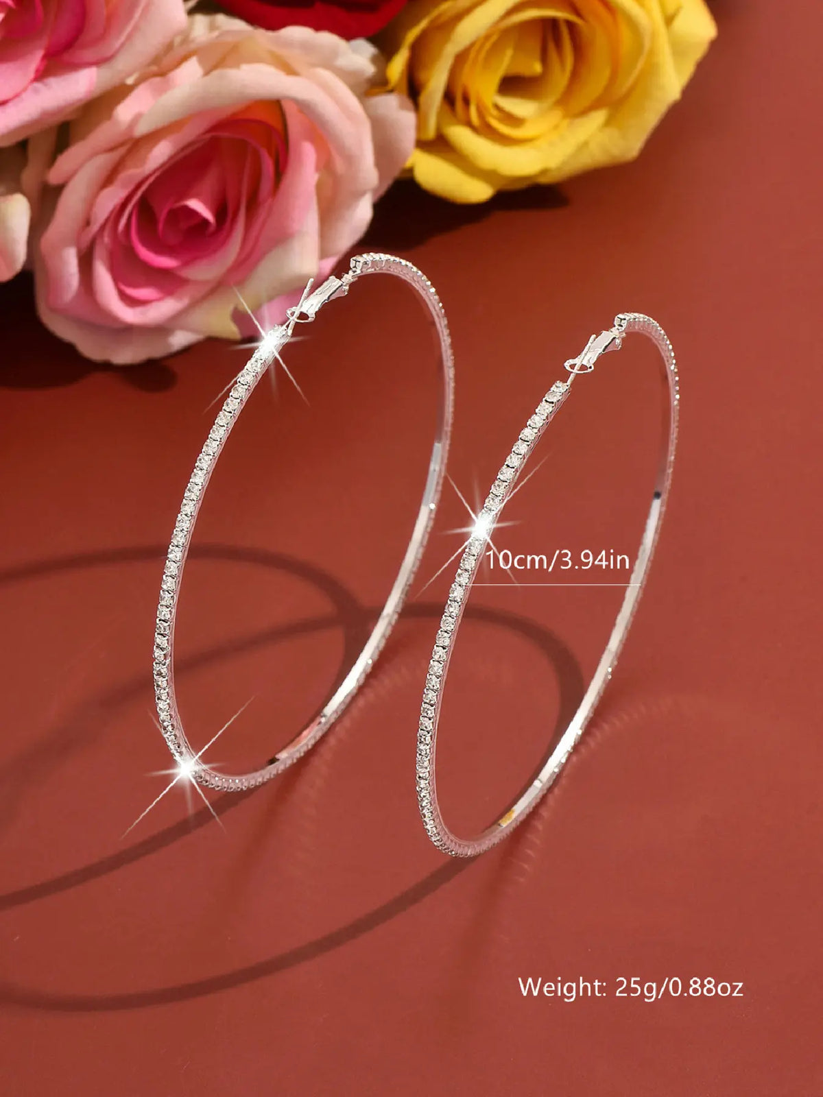 Women's Geometric Circle Earrings Set, Silver Color &, Casual Style, Elegant Hoop Earrings, All Season Wear, Perfect for Weddings & Parties, Hoop Earring Sets, Circle Shape Earrings, Fashionable Earrings, Earrings Hoops