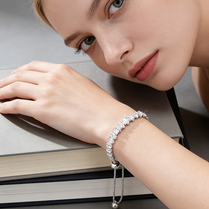 Elegant Fashion Rhinestone-Encrusted Bracelet for Women, Holiday Birthday Date Party Vacation Shopping Daily Commute Accessory