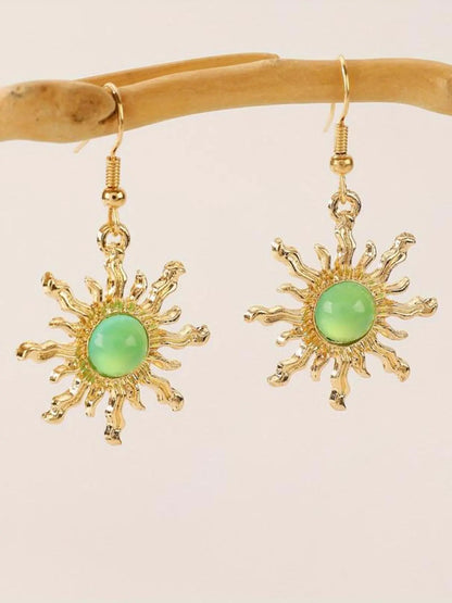 Sun Design Dangle Earrings, Dangling Earrings, Statement Earrings, Fashionable Jewelry for Women, Trendy All-match & Exquisite Jewelry for Birthday Gift, Trendy Fashionable Accessories