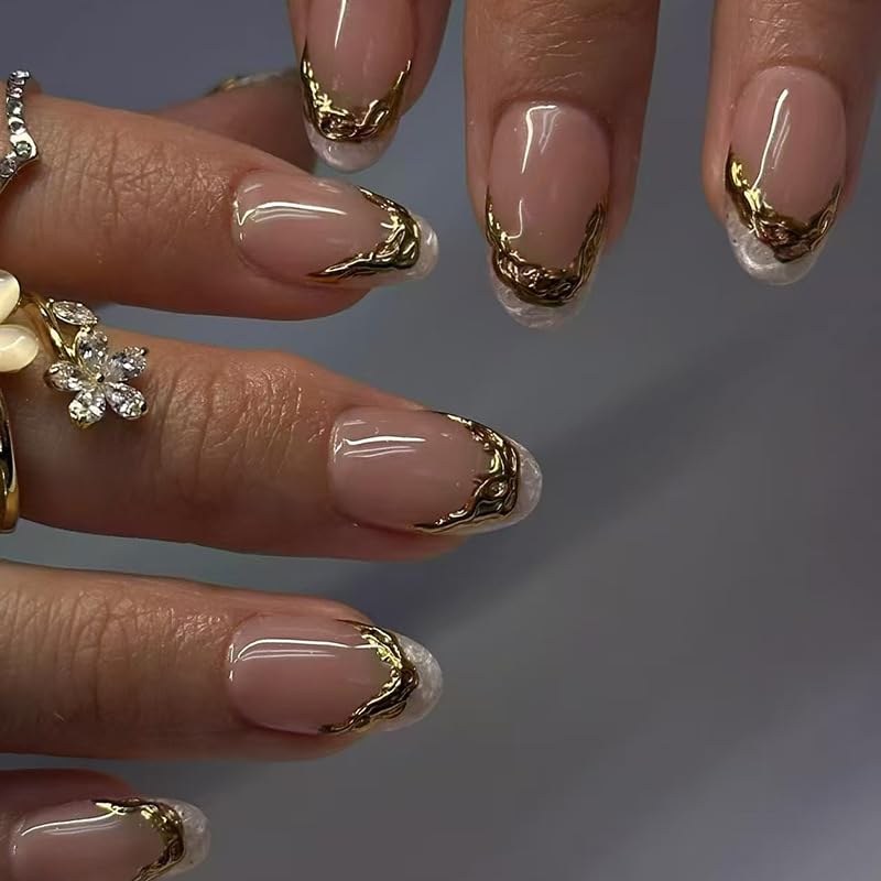 24Pcs Square Press on Nails Medium Length Fake Nails with Rhinestone Designs Bow Pink French Tip False Nails Cute Full Cover Reusable Stick on Nails for Women Girls Manicure Kit