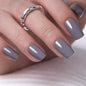 CurvLife Short Square Burgundy Press On Nails, Fall Dark red