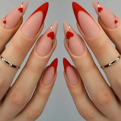 CTTHNBD Press on Nails Almond, Medium, French Tip Fake Nails