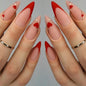 CTTHNBD Press on Nails Almond, Medium, French Tip Fake Nails