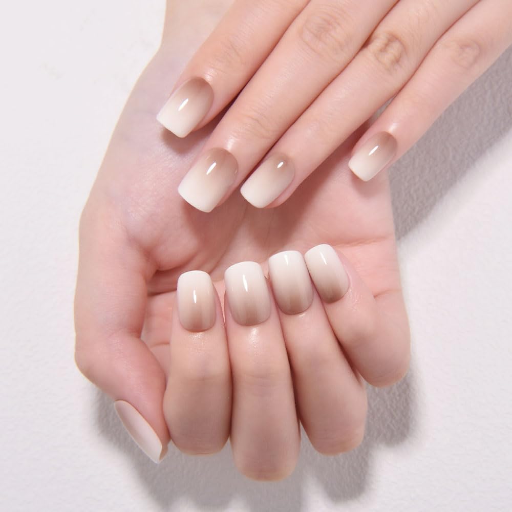 Spring Fake Acrylic Press On Nails – Starry Sky Designer False Nails Medium Almond, Salon Quality, Glossy Reusable Stick-On Nails for Weddings, Outdoor Picnics & Parties | Gift for Women