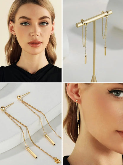 4 Pairs Huggie earrings for women High Quality Earrings Jewelry Dainty Gold Earrings Tassel Chain Drop Dangle Small Hoop Earrings Stud earrings for Women Teen Cubic Zirconia Sparkling Earrings Clip Womens earrings