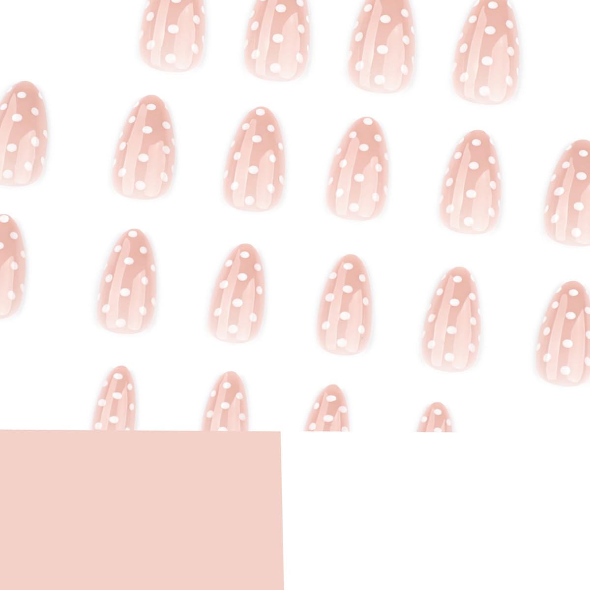 Press on Nails - Short Almond, Cute Polka Dot
