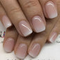 24Pcs Nail Press ons, Medium Press On Nails Almond Nude Pink Fake Nails with Cat's Eye Glossy High-end Design, Acrylic Artificial False Stick On Nails for Women Girls