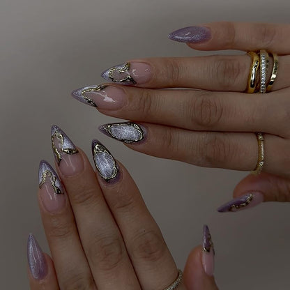 24Pcs Square Press on Nails Medium Length Fake Nails with Rhinestone Designs Bow Pink French Tip False Nails Cute Full Cover Reusable Stick on Nails for Women Girls Manicure Kit