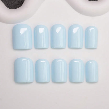 Handmade Press on Nails Short Almond Nude Polka Dot Glossy Reusable Fake Nails, Minimalist Beige Acrylic Press on Nails with White Dot Design for Women Girls 10 PCS(M)