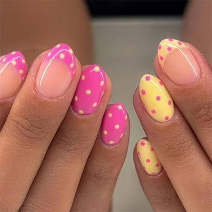 Almond Press on Nails Medium French Tip Fall Fake Nails with Brown Leopard Design Acrylic Nails Glossy False Nails Press ons Full Cover Glue on Nails for Women Manicure 24Pcs