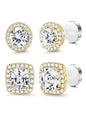 Women's Elegant Rhinestone Clip Earrings Set, High-Quality Stainless Steel, Perfect for All Seasons, DIY Party Accessories