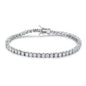 GEMSME Unisex Cubic Zirconia Brass Round Cut Waterproof Tennis Bracelet - Casual Jewelry for Women, Hiphop Chain Accessory, Anniversary/Birthday/Daily Gift for Him, High-Quality Sohochic Piece