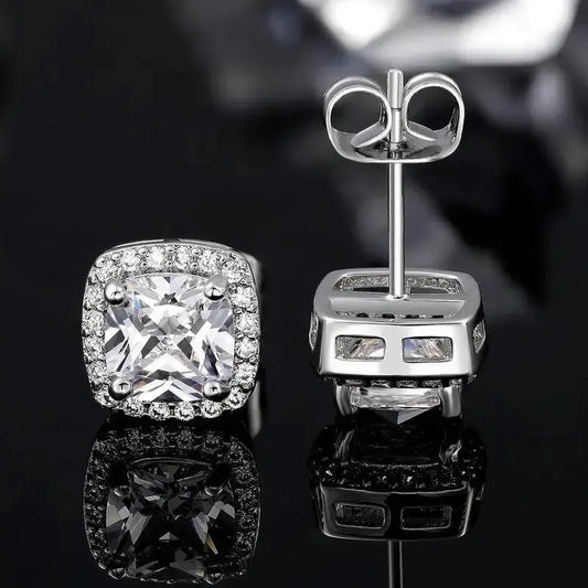 S925 Silver Stud Earrings - Classic &Fashion Ear Jewelry Perfect Birthday Mother'sDay Unisex Gift for Men Women Wedding Set