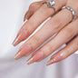 BTArtbox Halloween Press On Nails, French Tip Almond Nails, 32 Pcs Full Kit