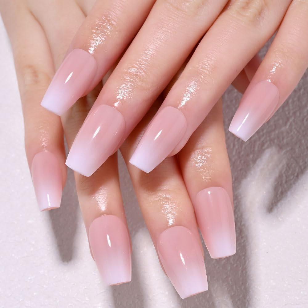 Spring Fake Acrylic Press On Nails – Starry Sky Designer False Nails Medium Almond, Salon Quality, Glossy Reusable Stick-On Nails for Weddings, Outdoor Picnics & Parties | Gift for Women