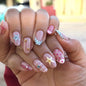Medium Almond Press On Nails - Polka Dot & Cherry