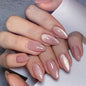 CTTHNBD Press on Nails Almond, Medium, French Tip Fake Nails
